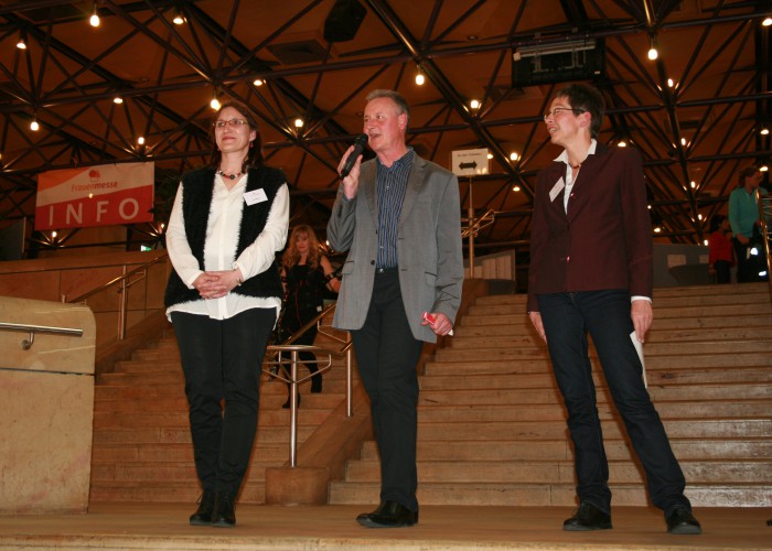 Eva Göttlein, Fürths Oberbürgermeister Dr. Thomas Jund und Elke Heinemann - von links