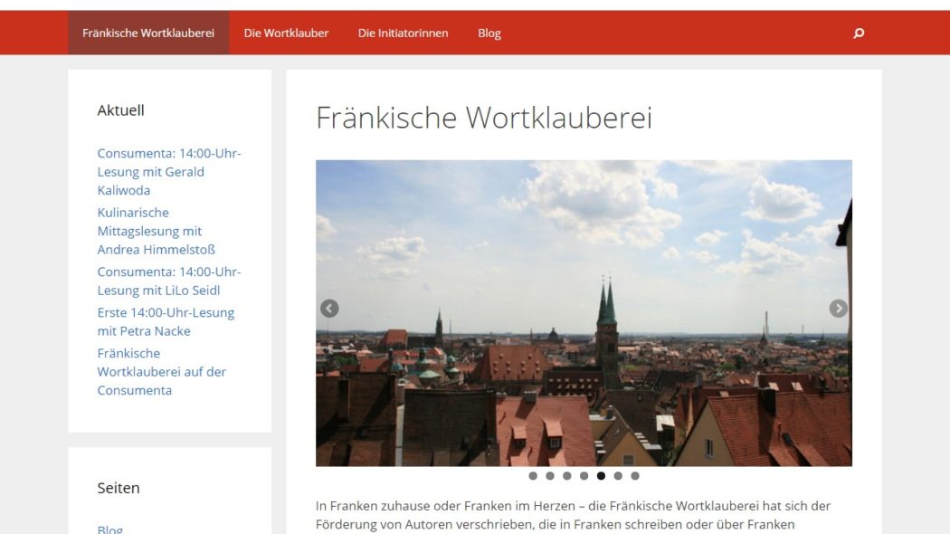 Die neue Website der Fränkischen Wortlauberei