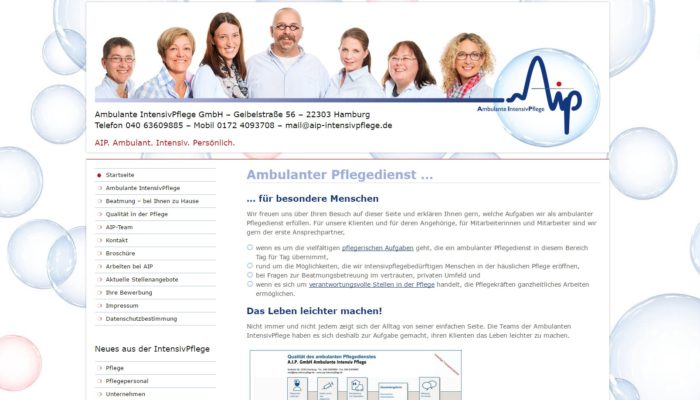 Neue Website des Intensivpflegedienstes