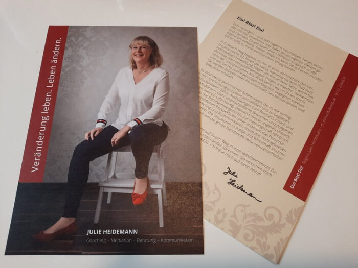 Werbe-Flyer für unsere Kundin Julie Heidemann